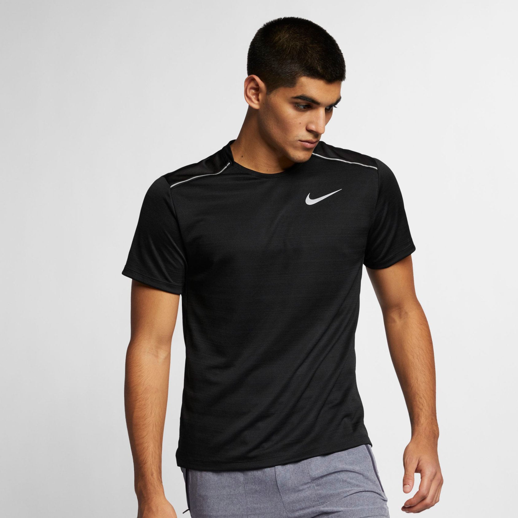 NIKE DRI-FIT MILER 1.0 T-SHIRT 'BLACK'