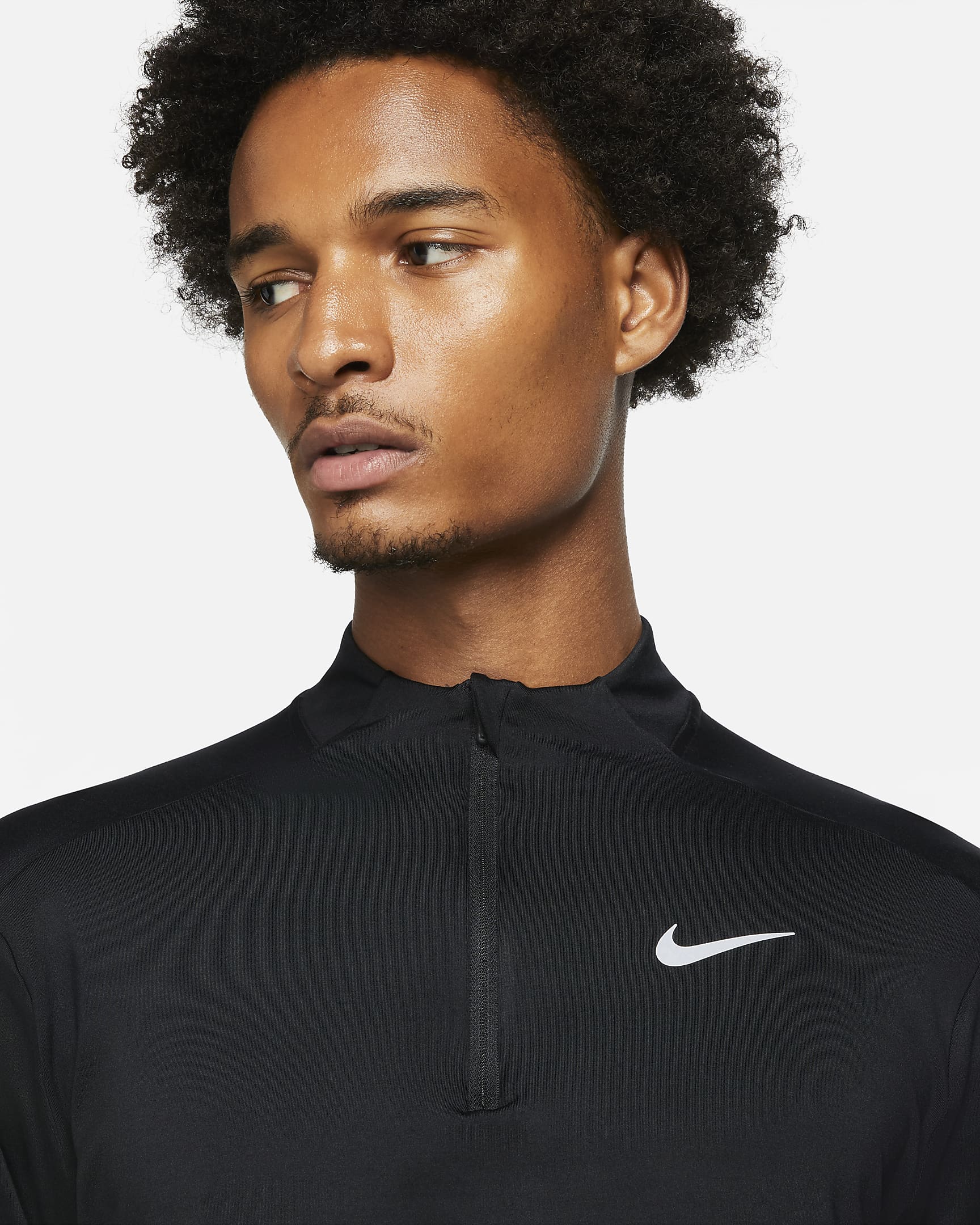 NIKE DRI-FIT 1/2-ZIP RUNNING LONG-SLEEVE 'BLACK'