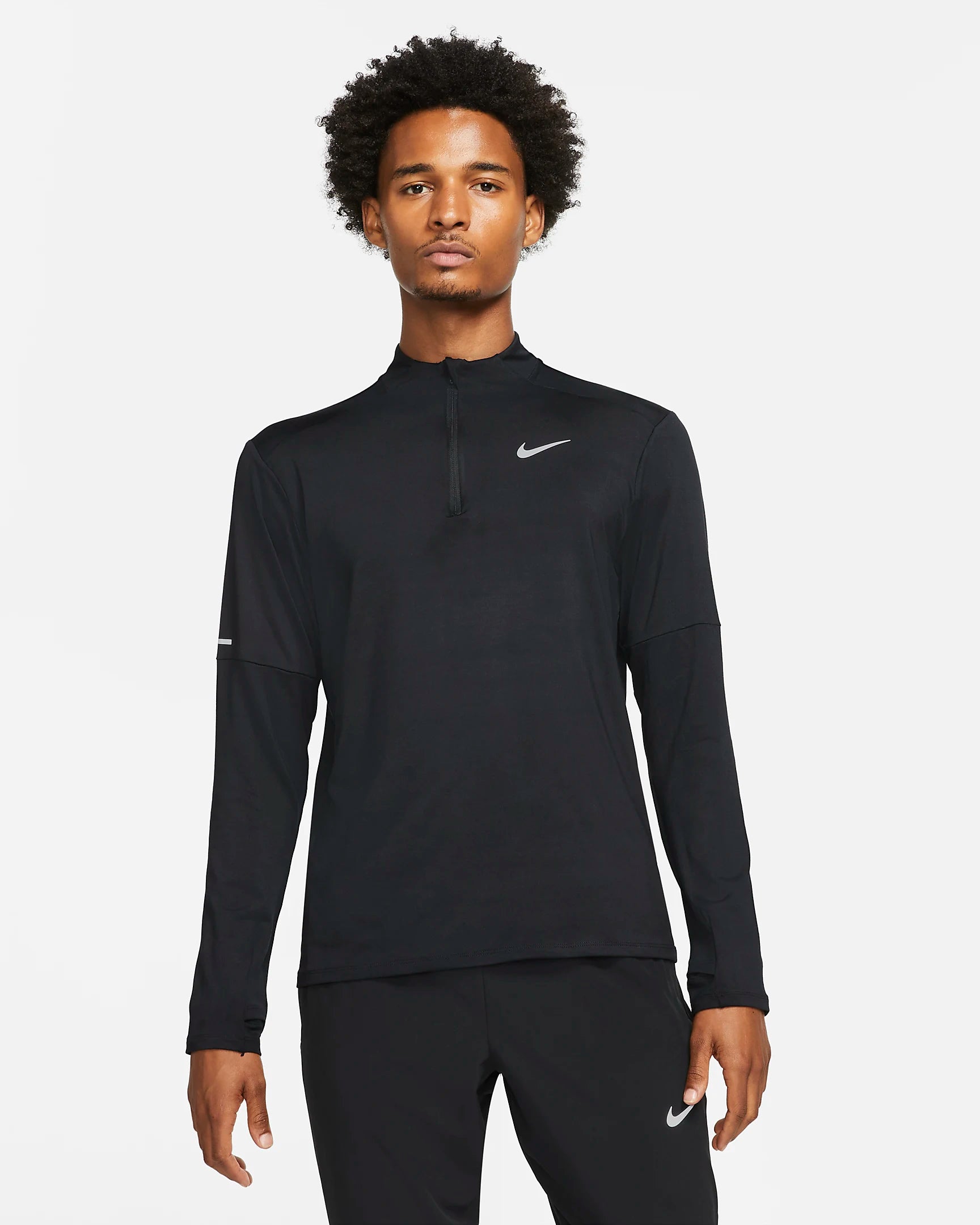 NIKE DRI-FIT 1/2-ZIP RUNNING LONG-SLEEVE 'BLACK'