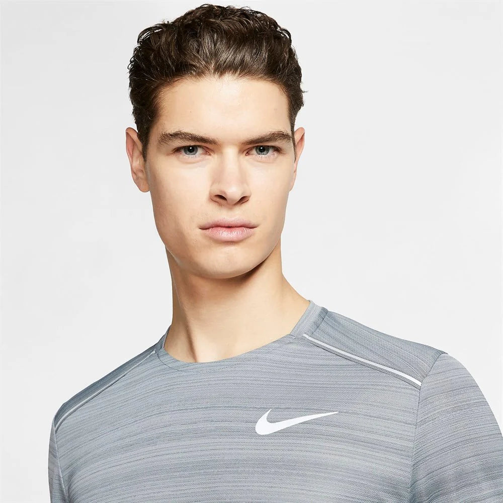 NIKE DRI-FIT MILER LONG SLEEVE T-SHIRT 'GREY'